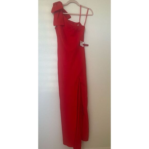 Mac Duggal BOW ONE SHOULDER EVENING GOWN New - Picture 4 of 8